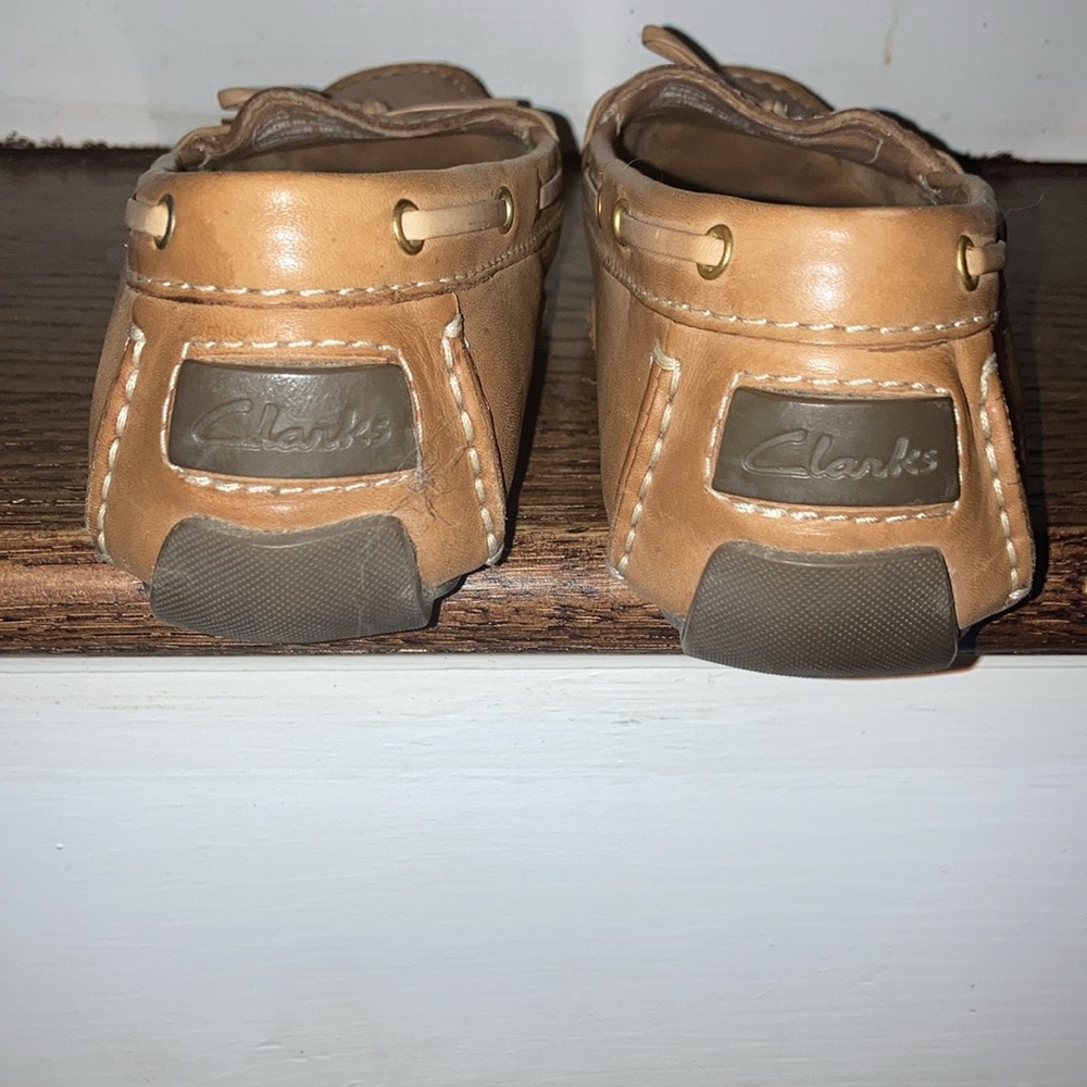 CLARKS Womens US 8 Artisan Driving Moccasins Mocs Brown Leather Loafers Flats - Picture 4 of 5